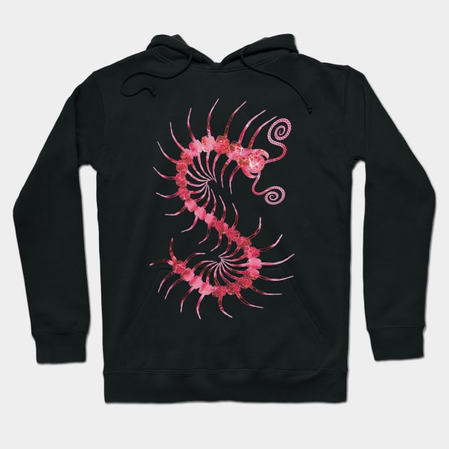 Electric Red Centipede Hoodie by IgorAndMore